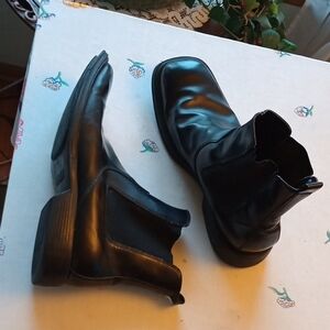 Unlisted by Kenneth Cole Men's Black Leather Boots Men's 10